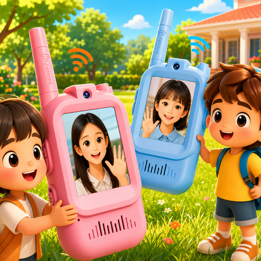 Kids Video Walkie Talkie – Rechargeable, Built-In Camera & Two-Way Set