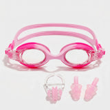 Kids' Swim Goggles Set – Anti-Fog Lenses, Nose Clip & Ear Plugs