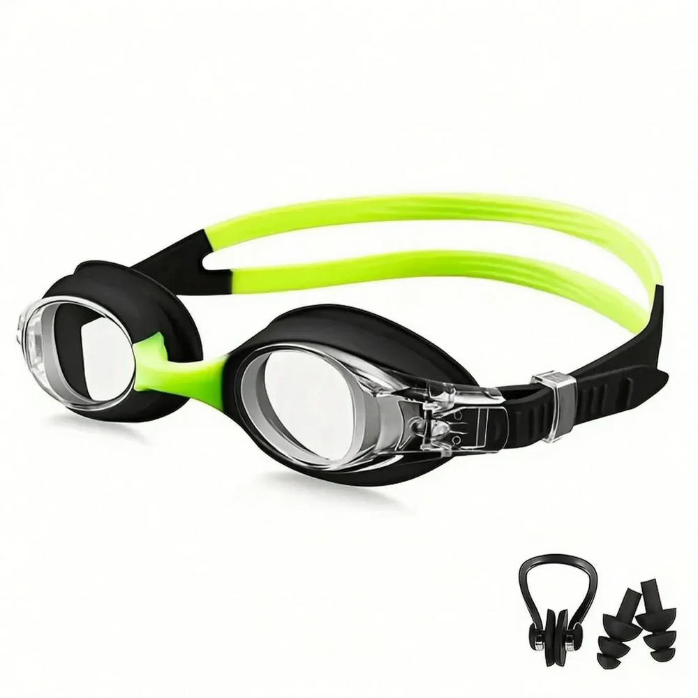 Kids' Swim Goggles Set – Anti-Fog Lenses, Nose Clip & Ear Plugs