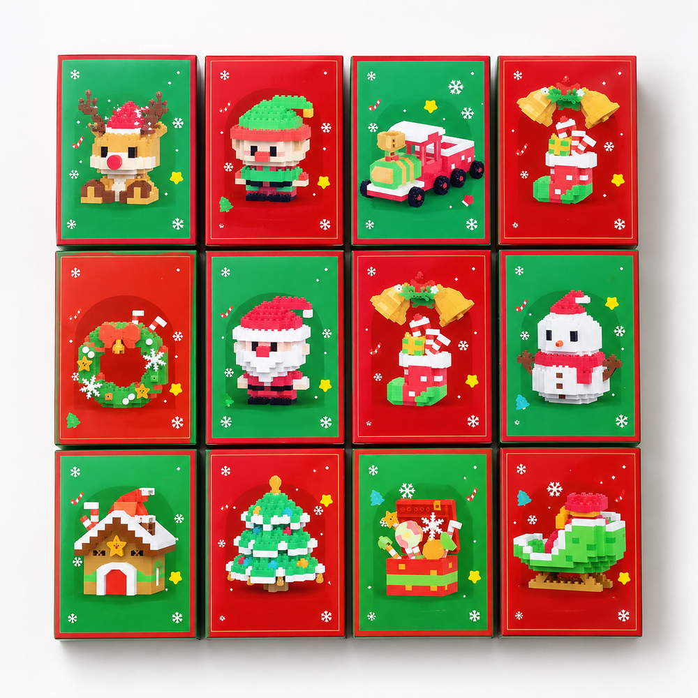 Christmas Building Blocks Set – Kids Family Activity, Multiple Characters