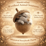 Christmas Tree Ornaments Handcrafted Woodland Animal Acorn Decorations