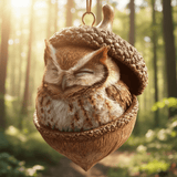 Christmas Tree Ornaments Handcrafted Woodland Animal Acorn Decorations