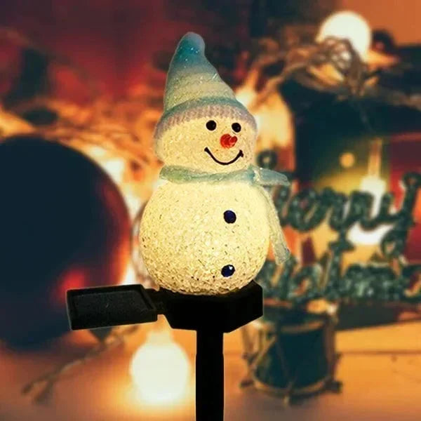 Solar Powered Snowman Garden Lamp – Waterproof Outdoor Christmas Light