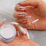 Chrom-Nagelpuder – Erziele Salon-Qualität für Zuhause! Nur €19,95 statt €50 im Studio – Glänzende Nägel in Minuten!