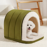 Convertible Dog Cave Bed 2-in-1 – Orthopedic Foam, 3 Sizes & Washable Cover for Dogs & Cats