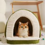Convertible Dog Cave Bed 2-in-1 – Orthopedic Foam, 3 Sizes & Washable Cover for Dogs & Cats