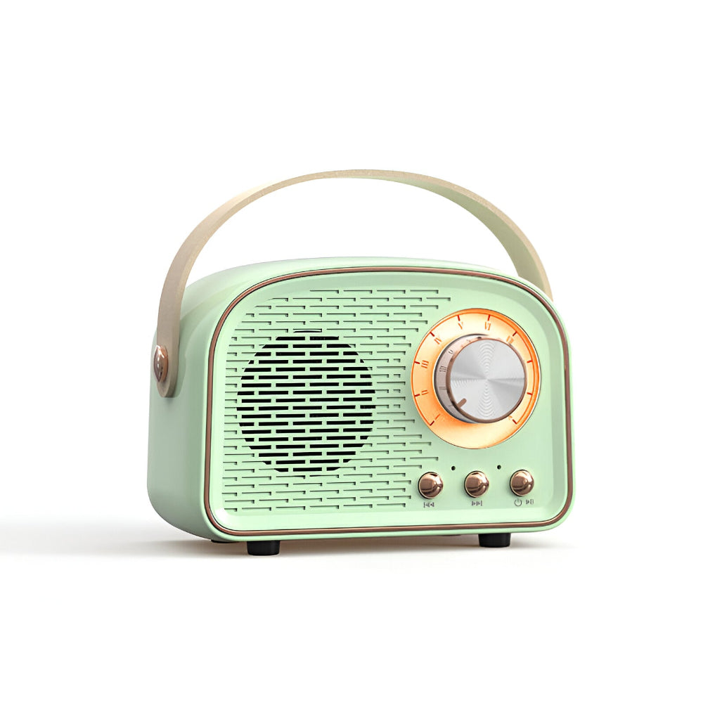Retro Bluetooth Speaker – Vintage Wood Design, Bluetooth 5.0 & 10m Range