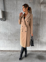 Classic Winter Coat With Lapels - Lynne - 4