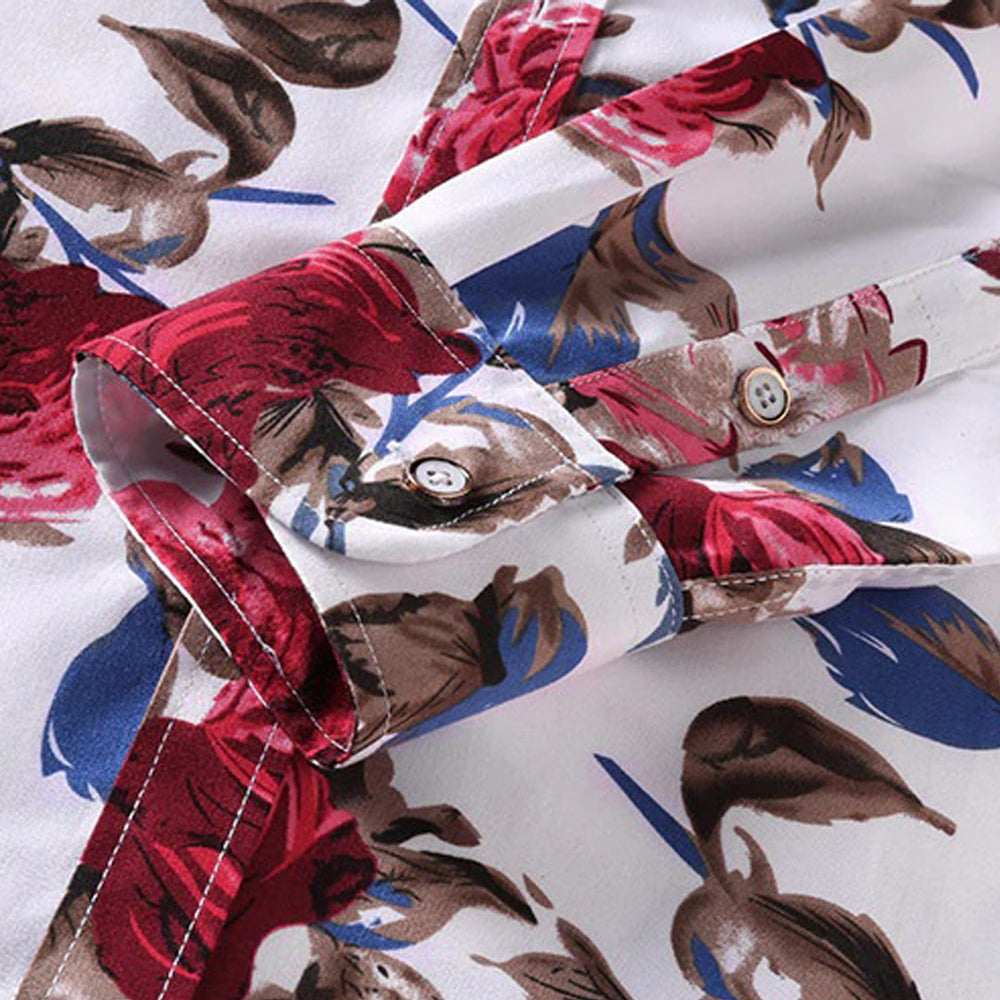 Finn floral pattern shirt detail