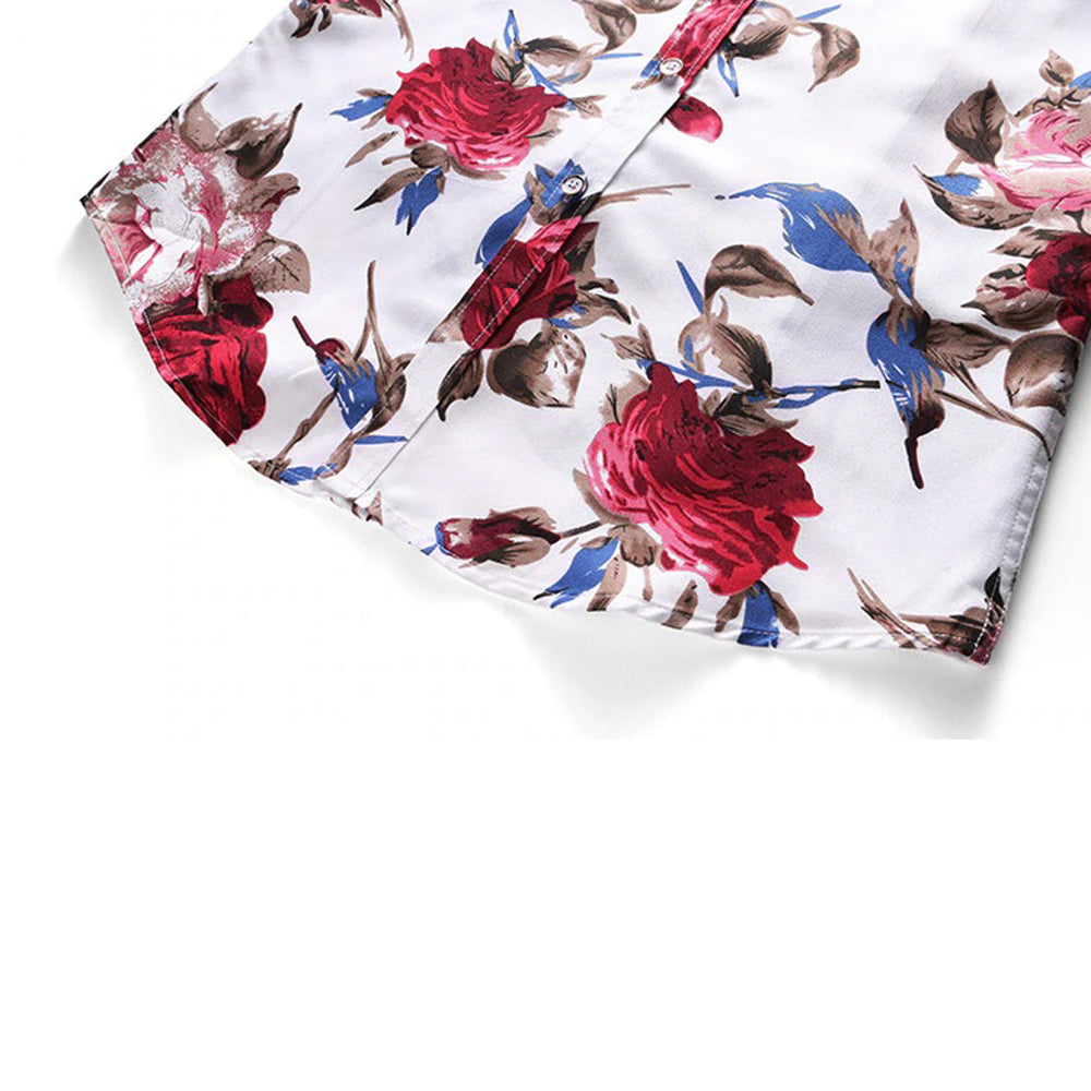 Finn floral pattern shirt detail
