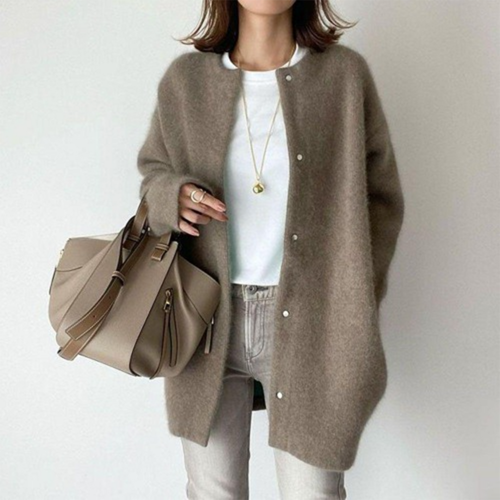 Long Sleeve Women's Cardigan with Pockets - Liora