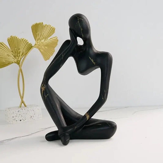 Abstract Thinker Sculpture – Modern Art Design, Decorative Accent & For Home and Office