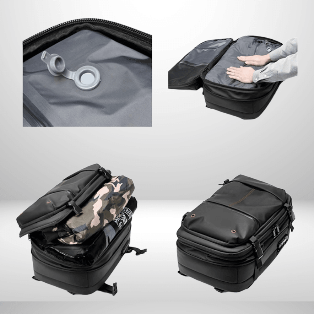 Expandable Vacuum Compression Travel Backpack – 25–60L, 17-Inch Laptop Sleeve & Water-Repellent
