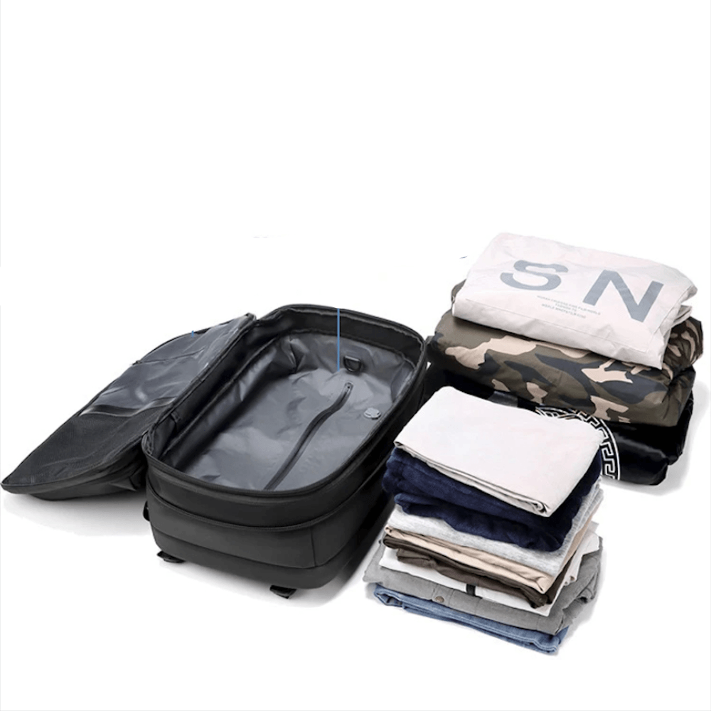 Expandable Vacuum Compression Travel Backpack – 25–60L, 17-Inch Laptop Sleeve & Water-Repellent