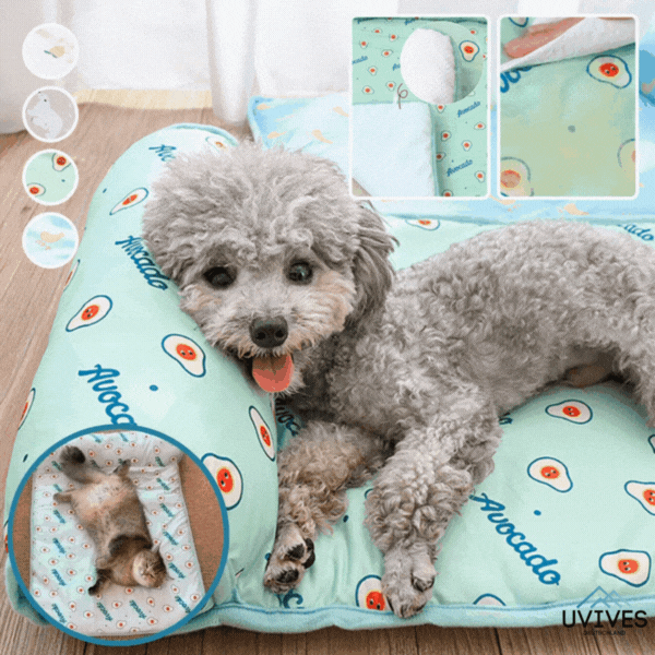 Ice Silk Pet Cooling Mat – Self-Cooling, Machine-Washable & Foldable
