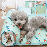 Ice Silk Pet Cooling Mat – Self-Cooling, Machine-Washable & Foldable