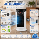 Portable Evaporative Air Cooler – Compact, Energy-Saving & Windowless Setup