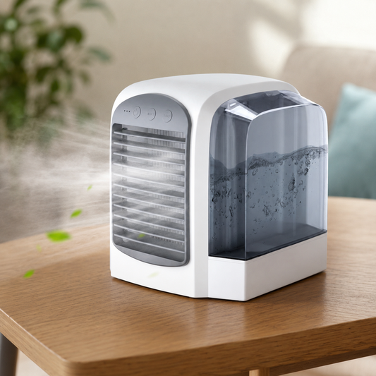 Evaporative Air Cooler – Portable, Oscillating & Rechargeable Cooling Fan