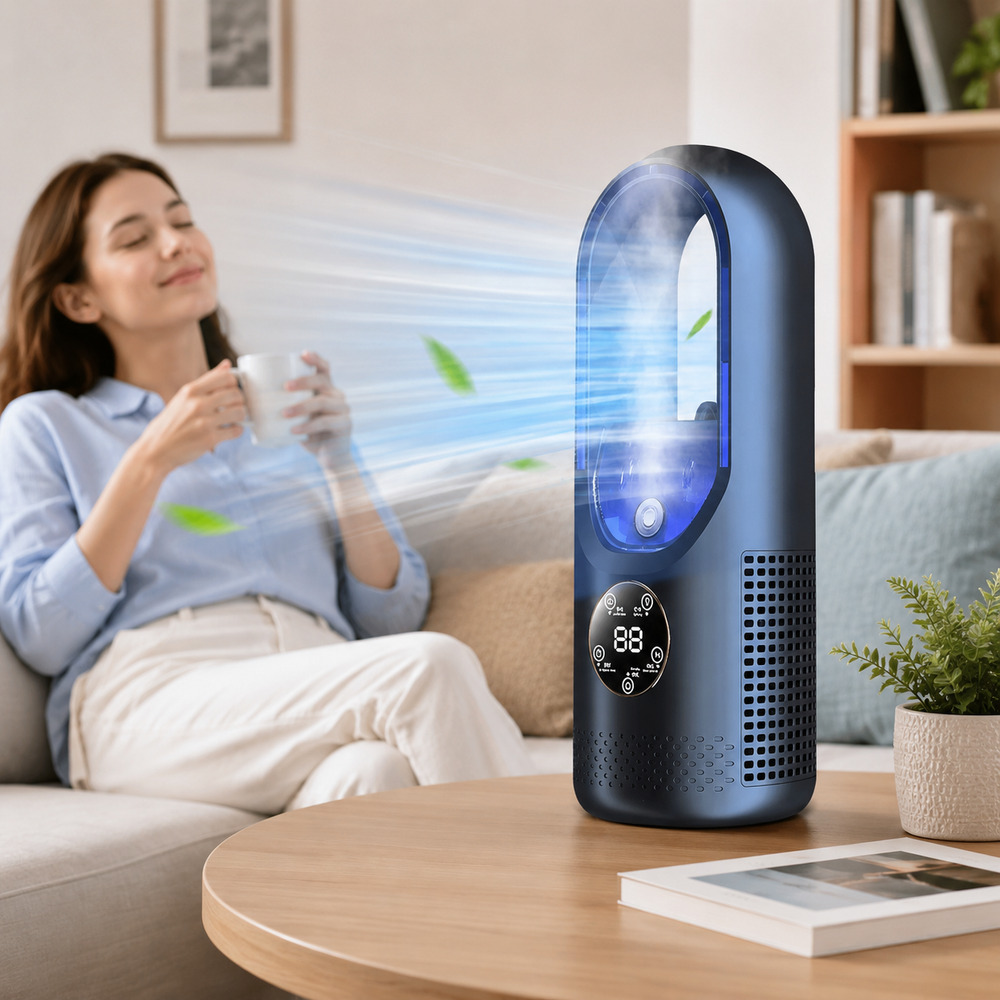 Portable Mini Air Conditioner – Bladeless, Quiet Operation & 20m² Cooling