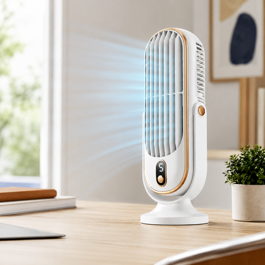 Portable Desktop Fan – Battery Operated, USB Powered & Cooling