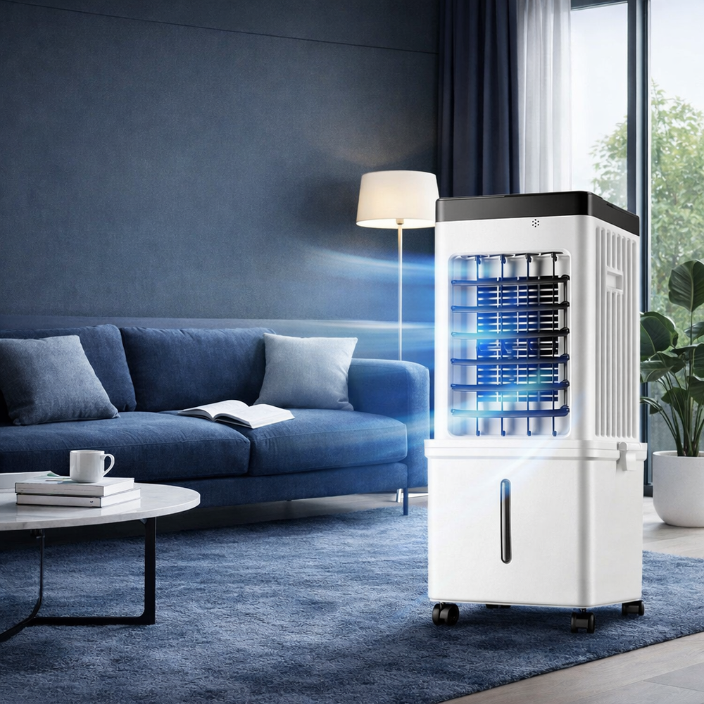 3-in-1 Portable Air Cooler – 15L Ice Tank, Cooling Humidifier & Purifier with Remote Control