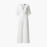 Women's Summer Jumpsuit – V-Neckline & Half Sleeves