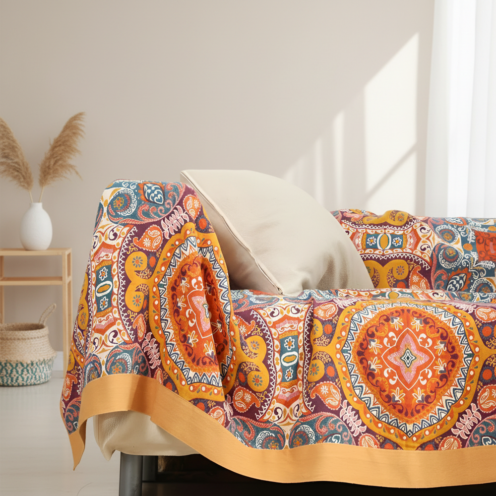 Boho Reversible Cooling Blanket Comfort Breathable Sleep