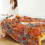 Boho Reversible Cooling Blanket Comfort Breathable Sleep