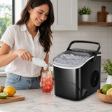 Countertop Ice Maker – Bullet Ice, Portable & Compact Black Design
