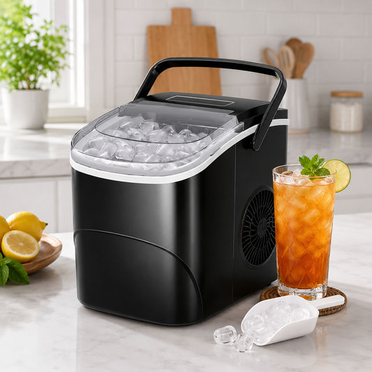 Countertop Ice Maker – Bullet Style, Portable & Black Shell