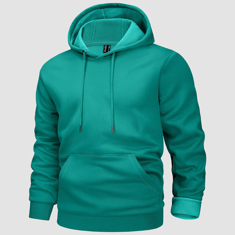 Cozy Men’s Fleece Lined Workout Hoodie with Kangaroo Pocket