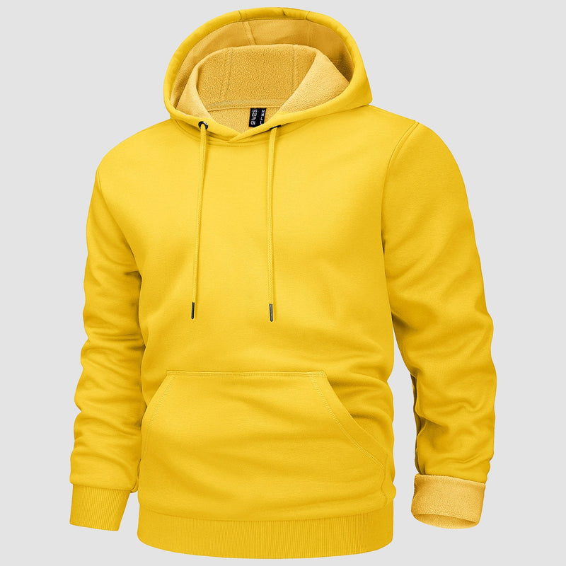 Cozy Men’s Fleece Lined Workout Hoodie with Kangaroo Pocket