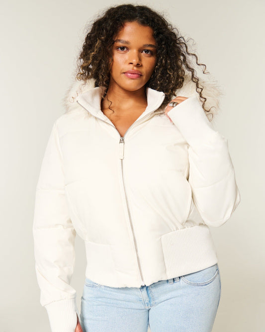 Cropped Quilted Hooded Winter Jacket – Tracy