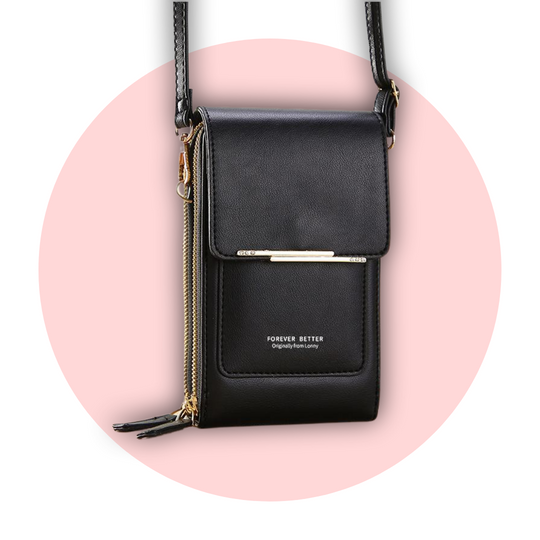 Women's Crossbody Phone Bag – Touchscreen Window, Adjustable Strap & Multi-Pocket