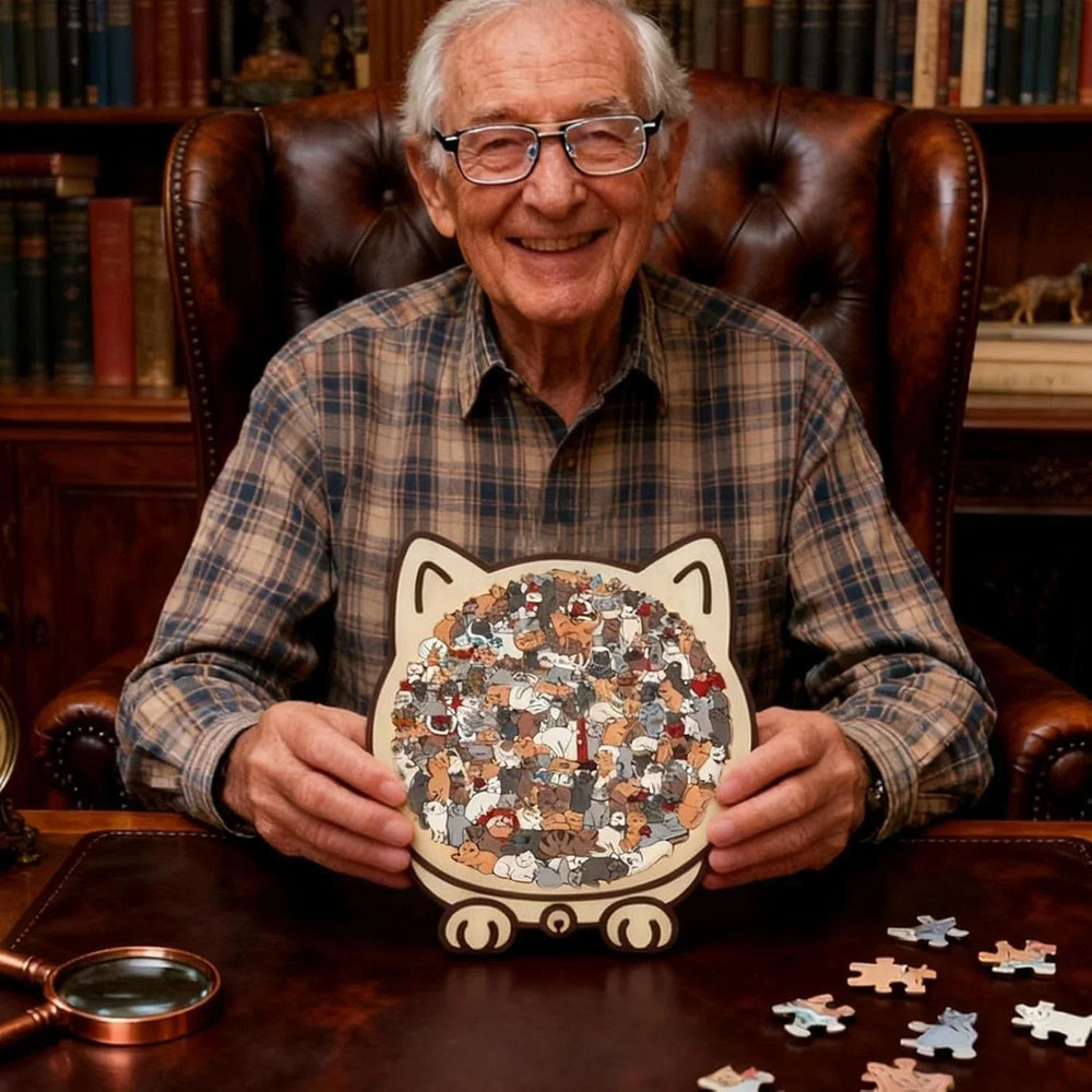 Enhanced Product Title: "Holzpuzzle Katze – 135 Teile, Katzenförmiges Puzzlebrett für Kinder und Erwachsene, Fördert Kreativität und Motorik" 

This title includes relevant keywords while providing additional context about the product's benefits, making i