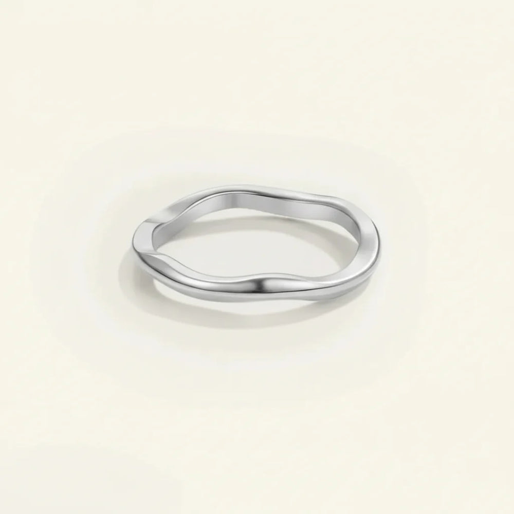 Gold Stacking Ring Minimalist Stainless Steel Band Everyday Wear