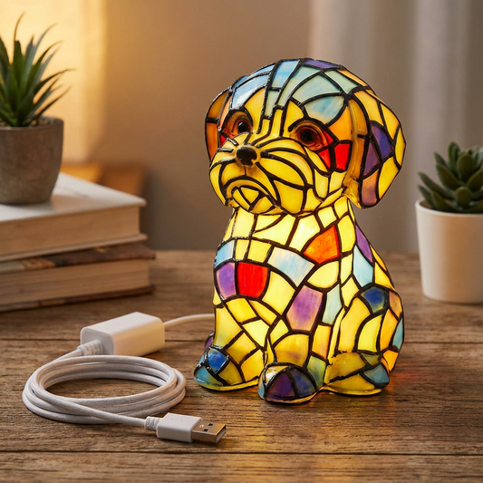 Table Lamp – Modern, Resin Figurine & Ambient Light
