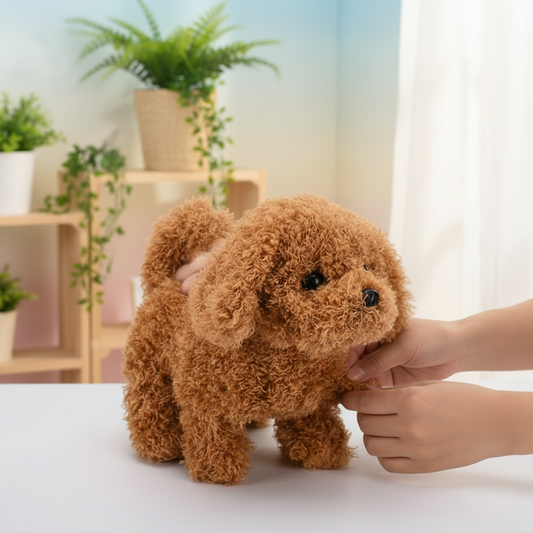 Interactive Plush Puppy Toy – Walking, Barking & Soft Texture