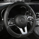 Faux Leather Steering Wheel Cover – Diamond Pattern, 36cm Universal & Anti-Slip