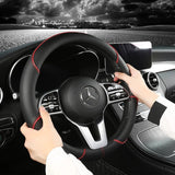 Faux Leather Steering Wheel Cover – Diamond Pattern, 36cm Universal & Anti-Slip