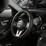 Faux Leather Steering Wheel Cover – Diamond Pattern, 36cm Universal & Anti-Slip