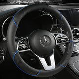 Faux Leather Steering Wheel Cover – Diamond Pattern, 36cm Universal & Anti-Slip