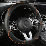 Faux Leather Steering Wheel Cover – Diamond Pattern, 36cm Universal & Anti-Slip