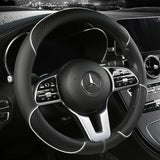 Faux Leather Steering Wheel Cover – Diamond Pattern, 36cm Universal & Anti-Slip