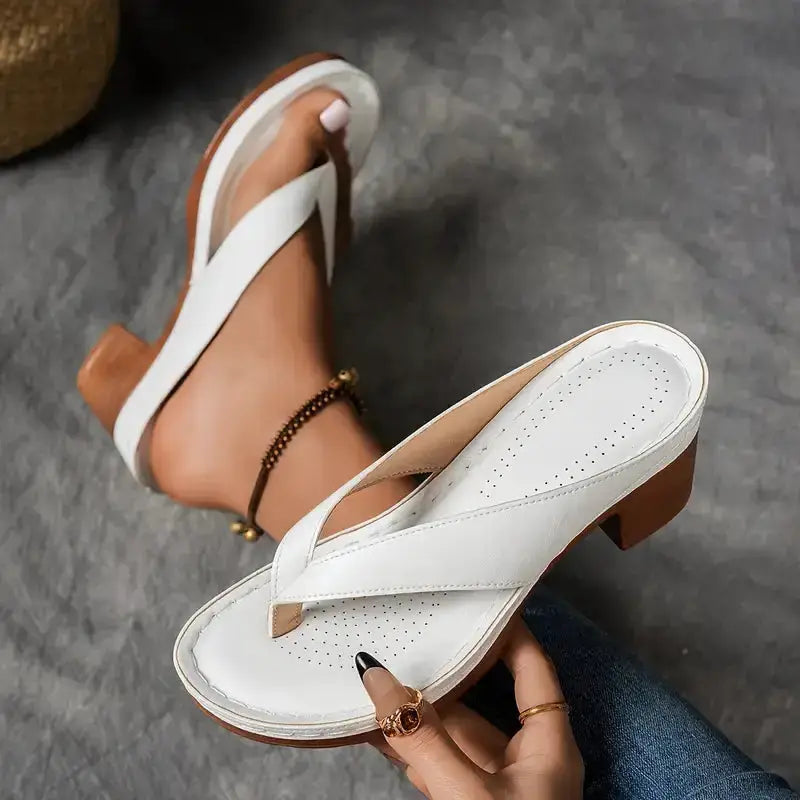 Women's Orthopedic Slippers – Platform Heel & Crisscross Straps