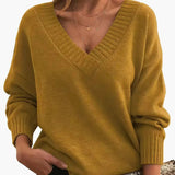 Women's V-Neck Sweater – Long Sleeves & Pullover Style