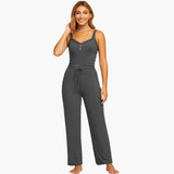 Women's Pajama Set – Lace Trim & Drawstring Pants