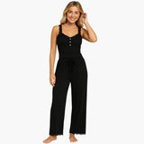 Women's Pajama Set – Lace Trim & Drawstring Pants