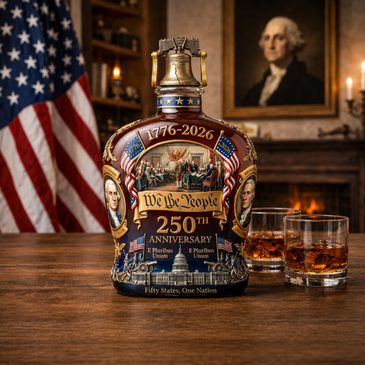 Whiskey Decanter – Lead-Free Crystal, Commemorative Design & Home Bar Display