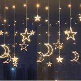 LED Star Light Curtain Warm White Indoor  Outdoor Holiday Decor